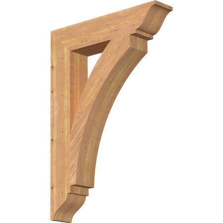 Ekena Millwork Thorton Traditional Smooth Bracket, Western Red Cedar, 5 1/2"W x 28"D x 40"H BKT06X28X40THR01SWR